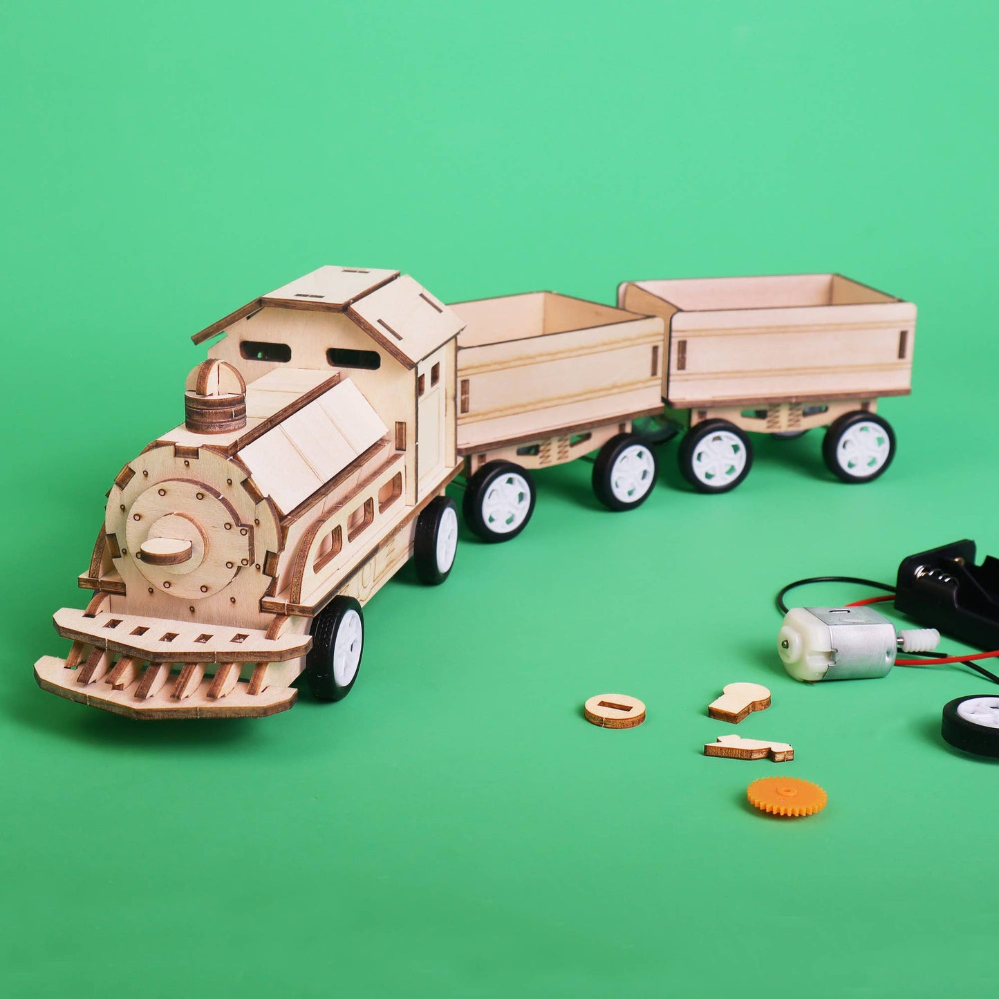 Kit DIY Train motorisé, jouet éducatif STEM pour enfants, kit de bricolage