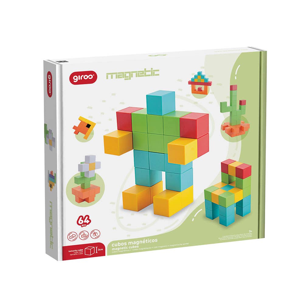 Jeu de 64 Cubes Magnétiques