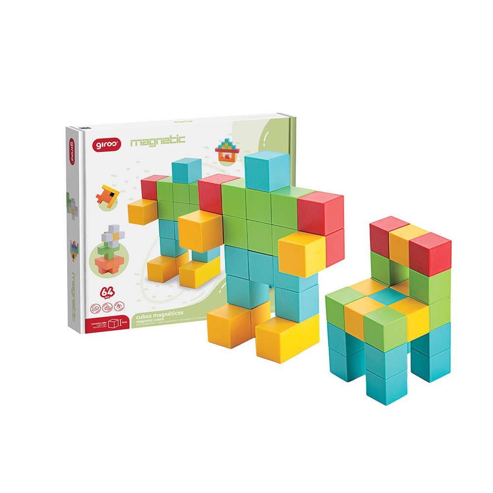 Jeu de 64 Cubes Magnétiques