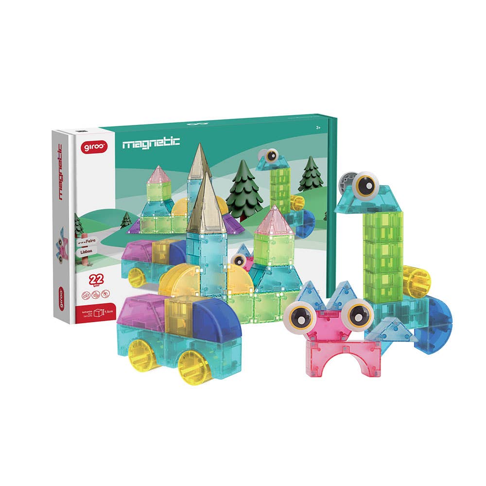 Jeu Magnétique Blocs Transparents 22 Pcs