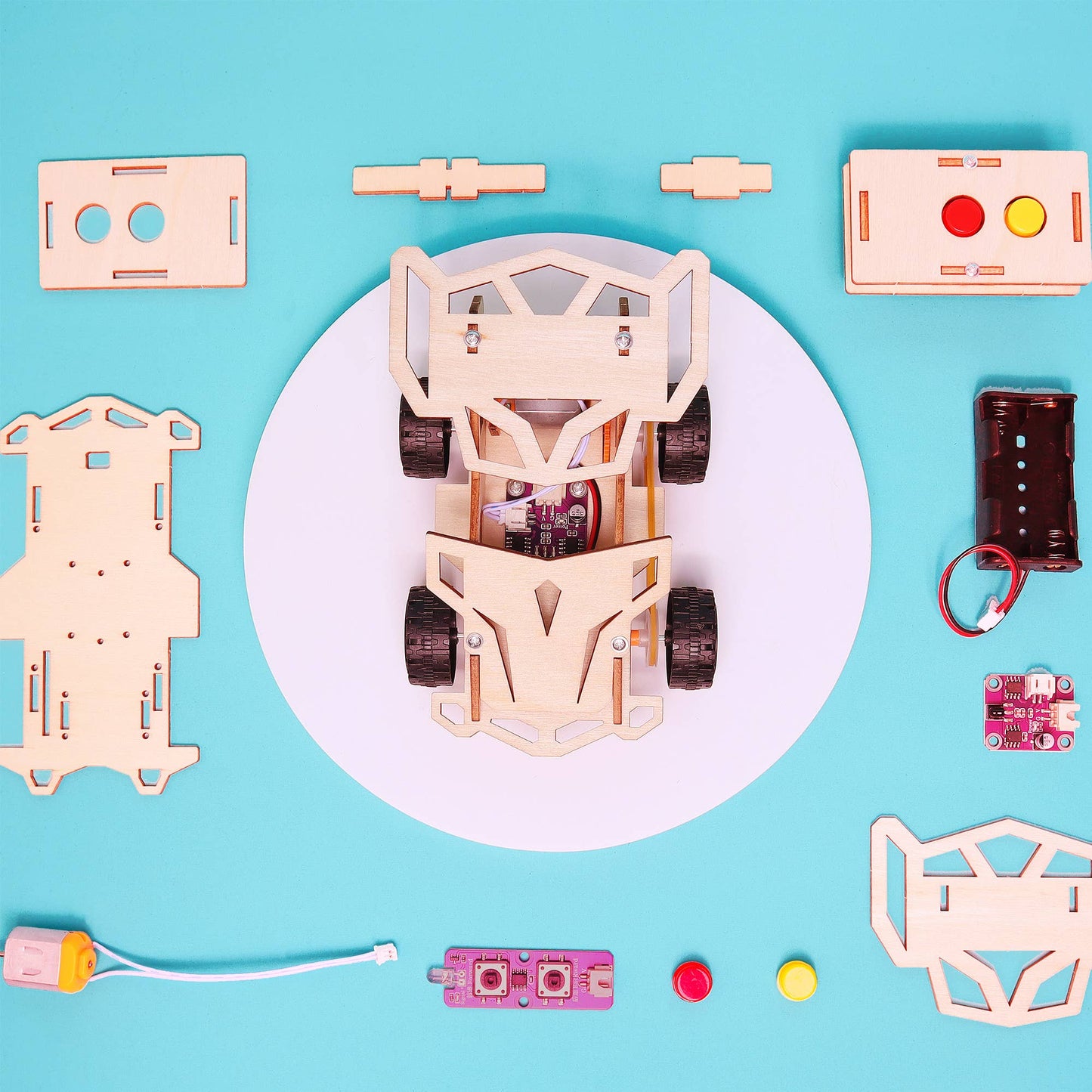 Kit voiture télécommandée à infrarouge à construire soi-même, jouet éducatif STEM