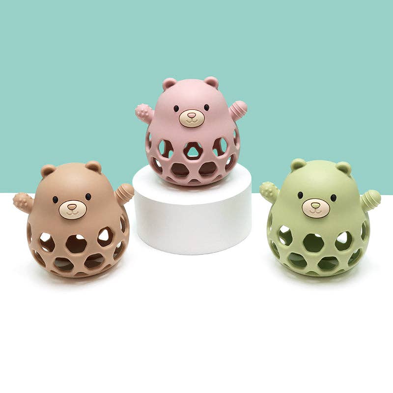 Balle de motricité en silicone Ours - Sable