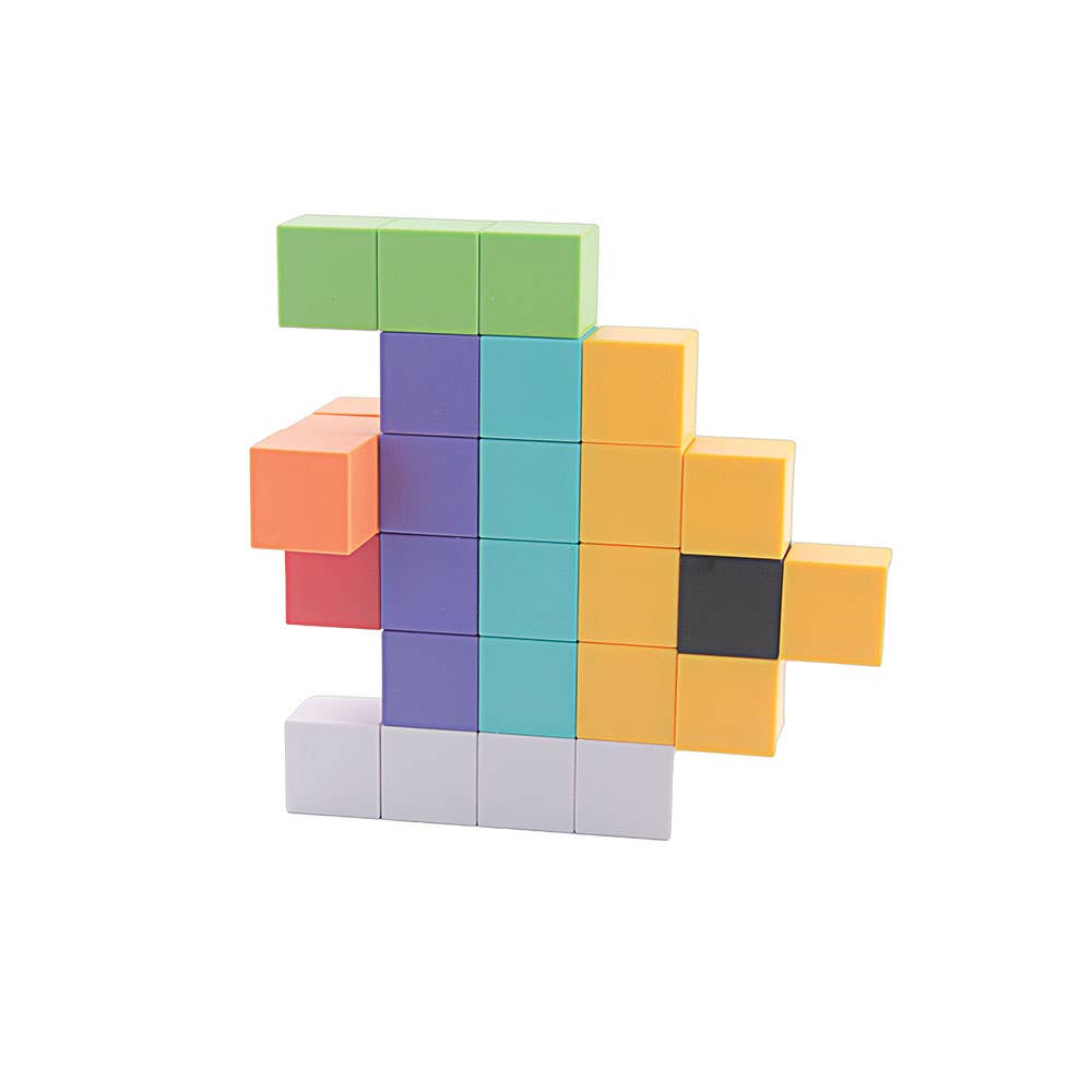 Jeu de 64 Cubes Magnétiques