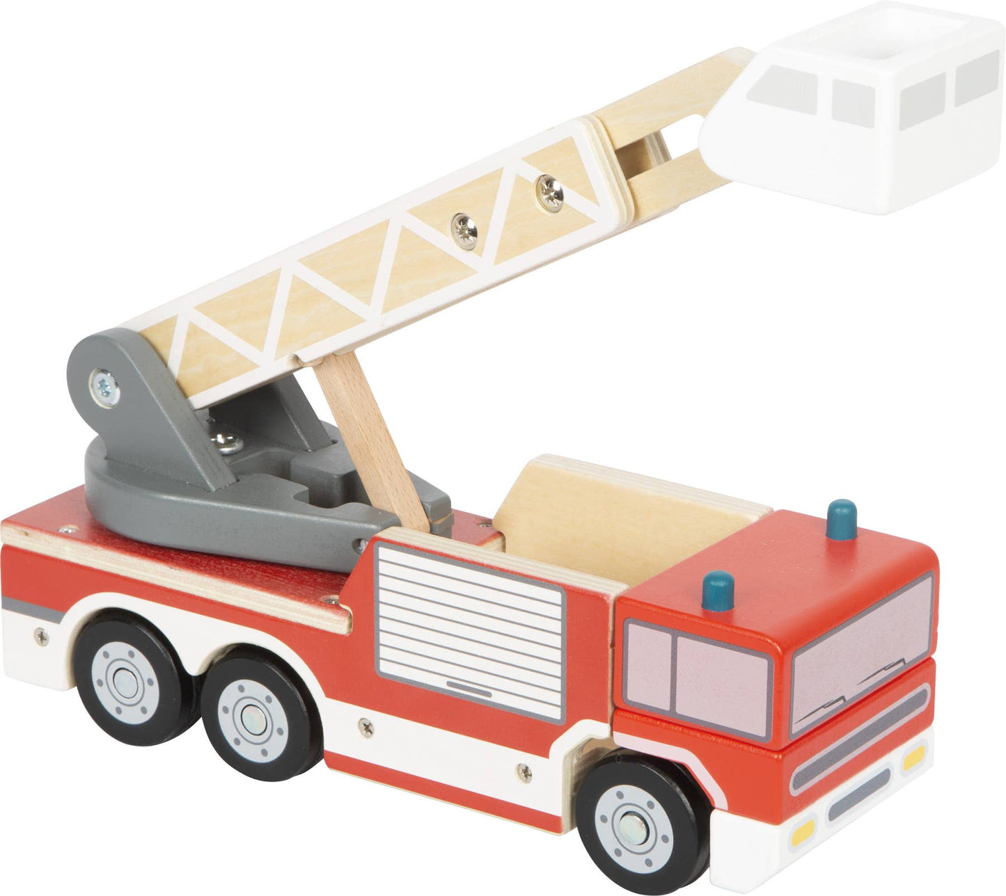Camion de pompiers en bois avec échelle tournante | Véhicules | Jouet en bois