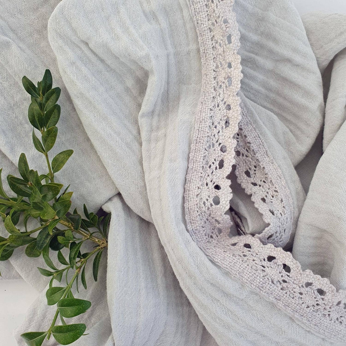 Couverture en coton bio grise