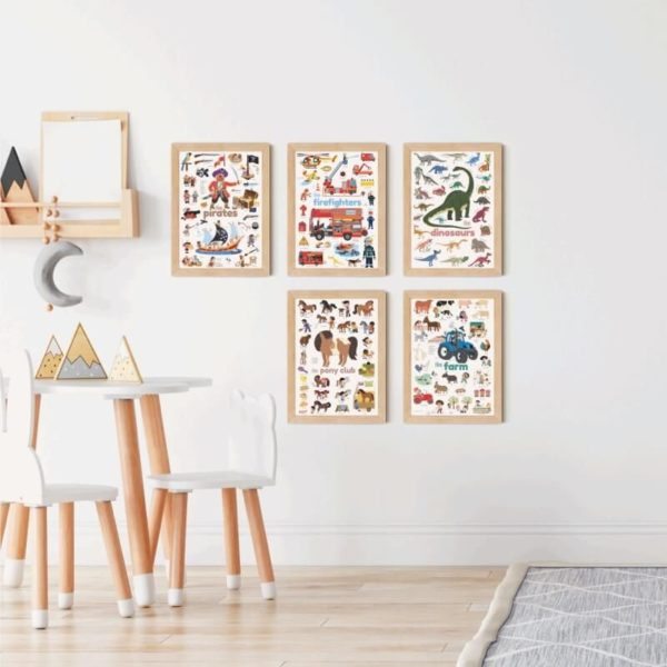 Mini poster avec 22 stickers repositionnables - La Jungle