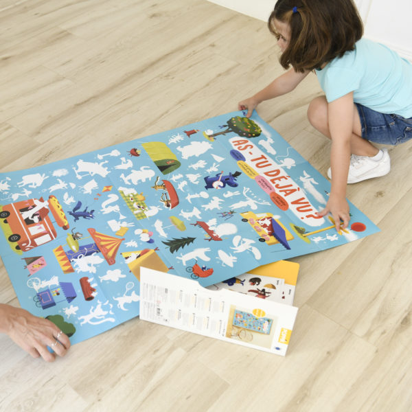 Poster pédagogique avec 52 stickers repositionnables - Les animaux