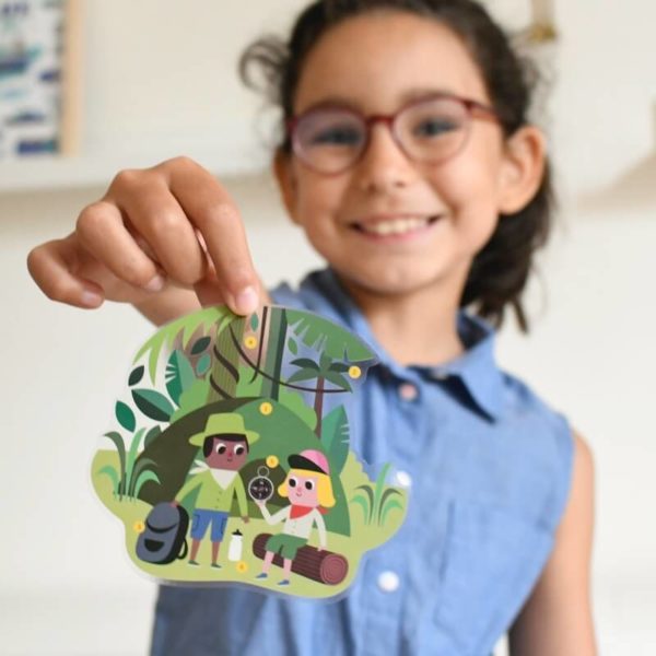 Mini poster avec 22 stickers repositionnables - La Jungle