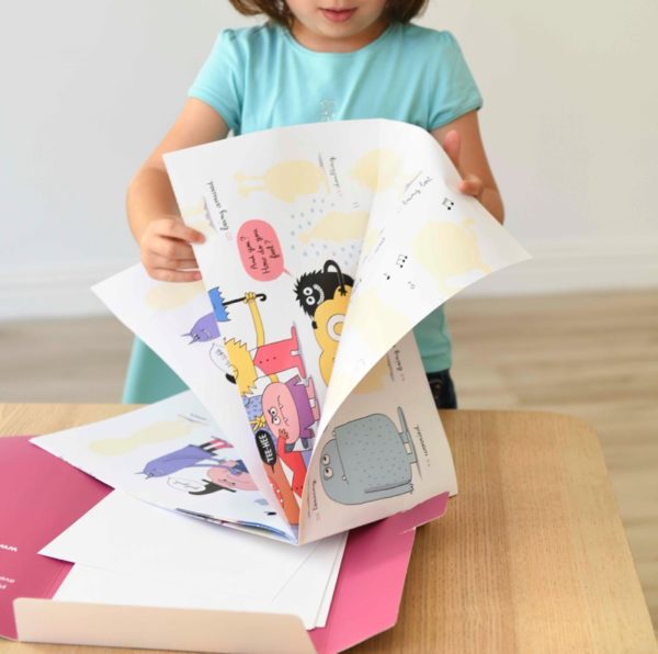 Poster pédagogique - Nos émotions avec 43 stickers repositionnables