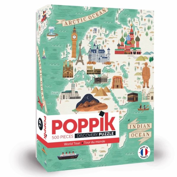 Puzzle éducatif - Tour du monde