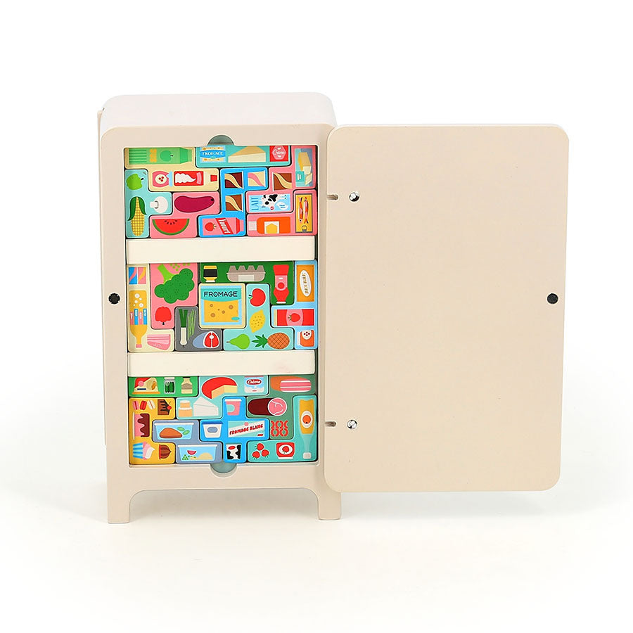 Jeu de logique en bois : Le frigo