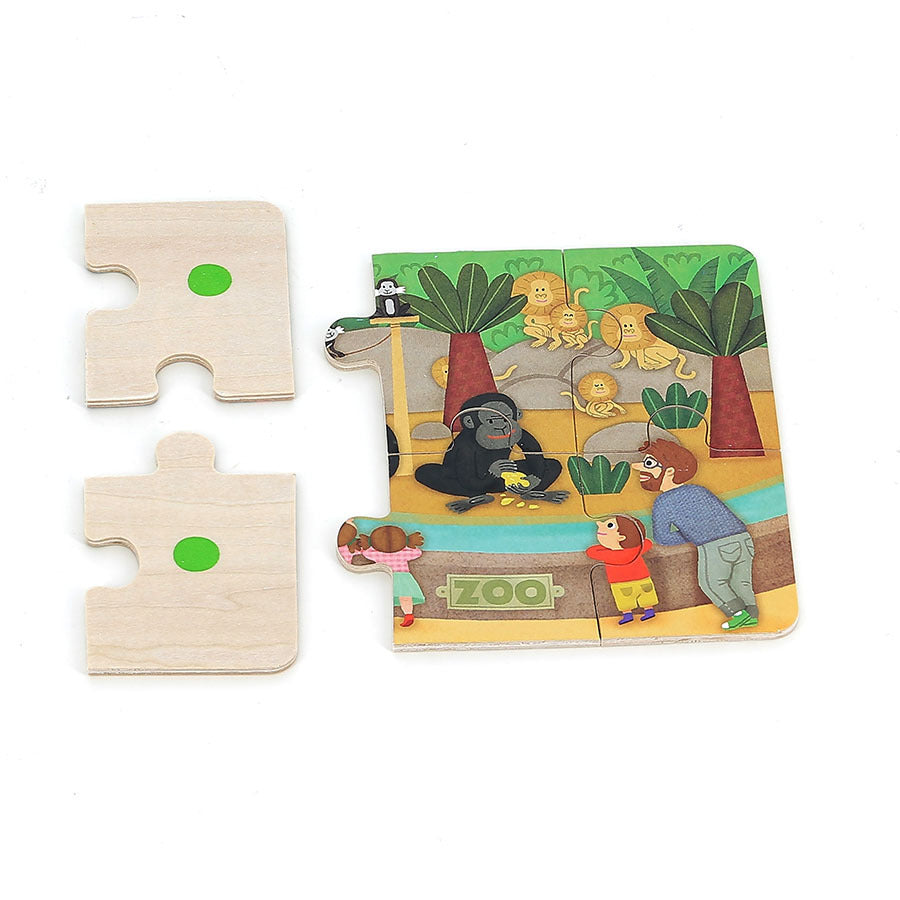 Coffret 4 puzzles en bois